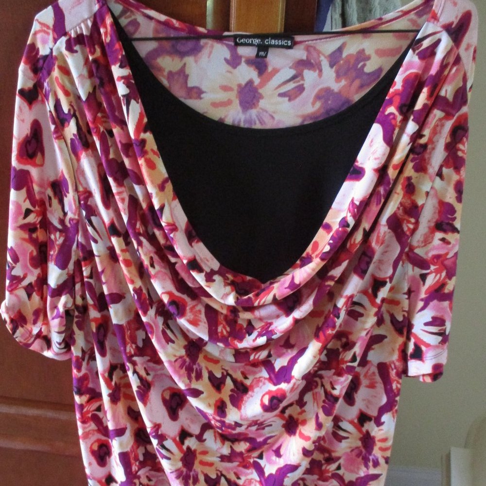 Women's George. Classics Stretch Short Sleeve Blouse/Top Size: XXL